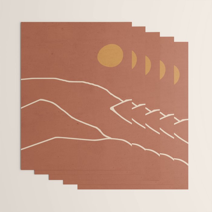 Minimal Abstract Art Landscape 2 Wrapping Paper Gallery Image 3