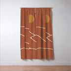 Minimal Abstract Art Landscape 2 Window Curtain Gallery Image 3
