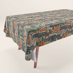 North Country Summer - classic blue, green, brown, and red Tablecloth Gallery Image 1