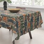 North Country Summer - classic blue, green, brown, and red Tablecloth Gallery Image 3
