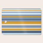 Stripe Pattern Contemporary Retro Modern Variable Stripes in Blue and Honey Mustard Cutting Board Gallery Image 1