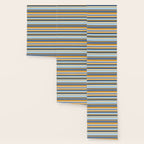 Stripe Pattern Contemporary Retro Modern Variable Stripes in Blue and Honey Mustard Wallpaper Gallery Image 3