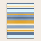 Stripe Pattern Contemporary Retro Modern Variable Stripes in Blue and Honey Mustard Notebook Gallery Image 4