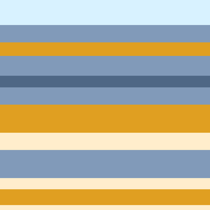 Stripe Pattern Contemporary Retro Modern Variable Stripes in Blue and Honey Mustard Coffee Mug Gallery Image 2