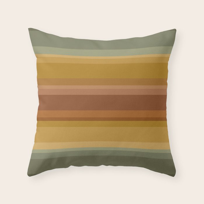 Retro Stripes XIII Throw Pillow Gallery Image 6