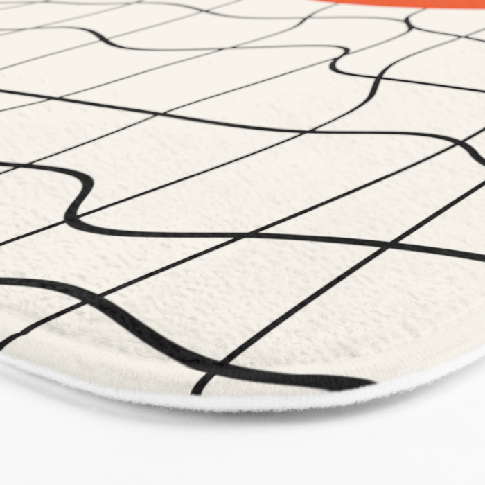 Flamingo Drip | Warp Grid: Off-White Day Edition Bath Mat Gallery Image 3