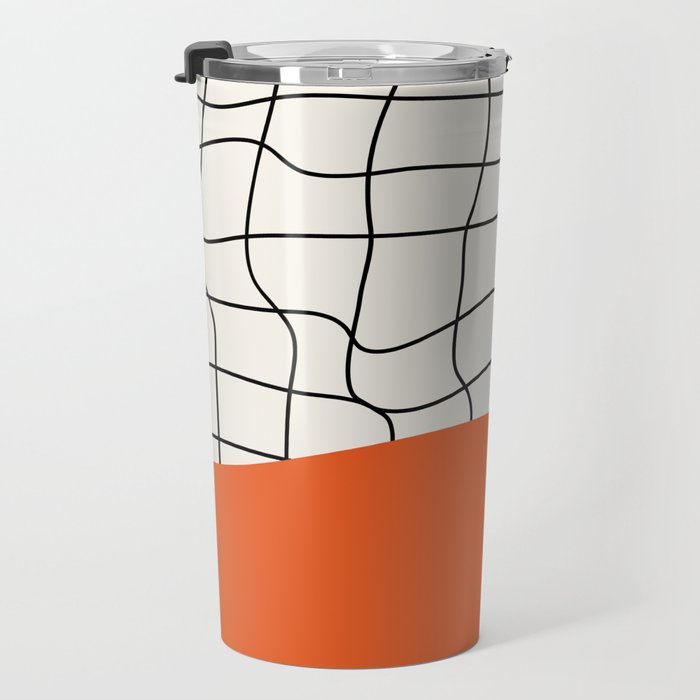Flamingo Drip | Warp Grid: Off-White Day Edition Travel Mug Gallery Image 3