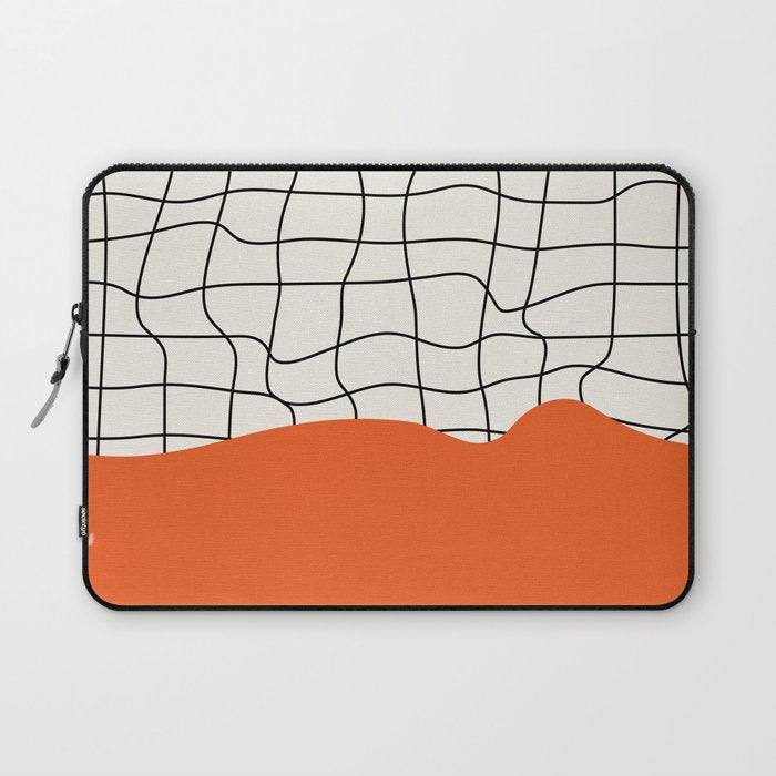 Flamingo Drip | Warp Grid: Off-White Day Edition Laptop Sleeve Gallery Image 1