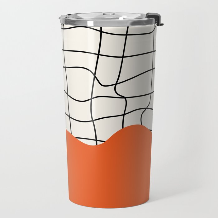 Flamingo Drip | Warp Grid: Off-White Day Edition Travel Mug Gallery Image 2