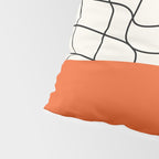 Flamingo Drip | Warp Grid: Off-White Day Edition Pillow Sham Gallery Image 4