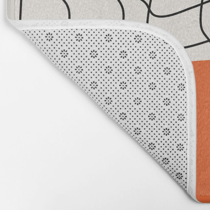 Flamingo Drip | Warp Grid: Off-White Day Edition Bath Mat Gallery Image 2