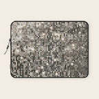 Silver Metallic Glitter sequins Laptop Sleeve Gallery Image 1