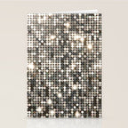 Silver Metallic Glitter sequins Stationery Card Gallery Image 2