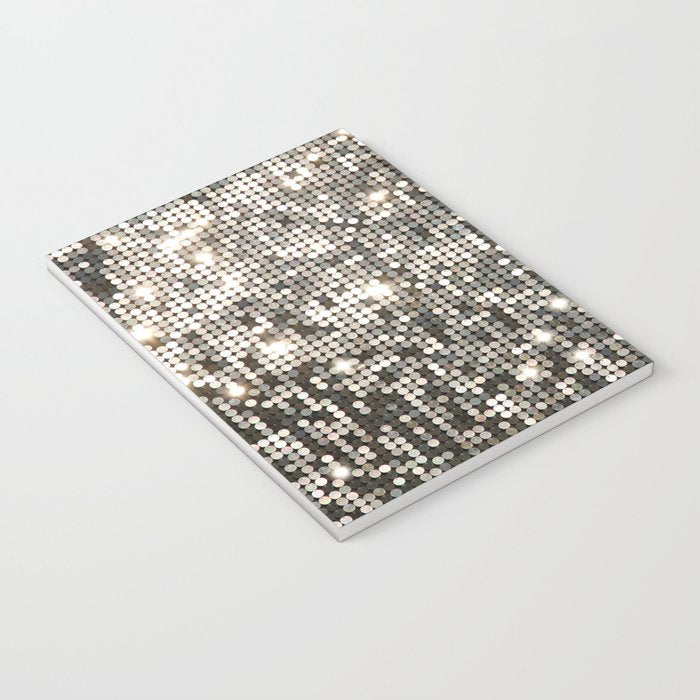 Silver Metallic Glitter sequins Notebook Gallery Image 3