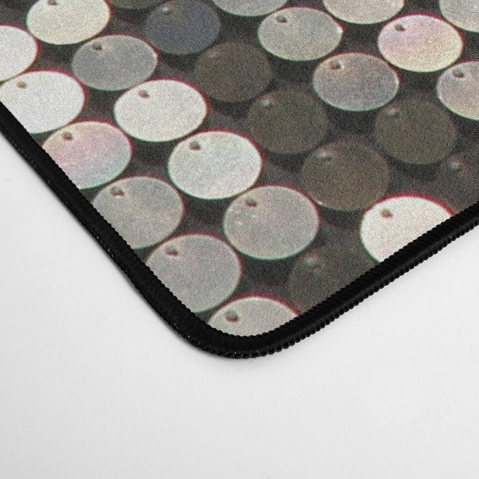 Silver Metallic Glitter sequins Desk Mat Gallery Image 4