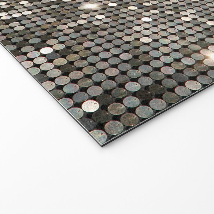 Silver Metallic Glitter sequins Welcome Mat Gallery Image 2