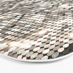 Silver Metallic Glitter sequins Bath Mat Gallery Image 3