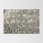 Silver Metallic Glitter sequins Rug Gallery Image 2
