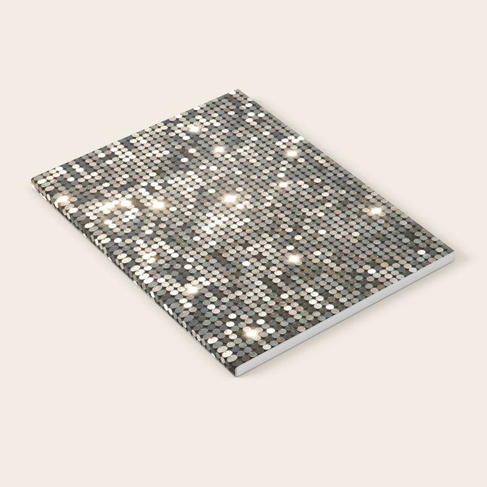 Silver Metallic Glitter sequins Notebook Gallery Image 2