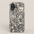 Silver Metallic Glitter sequins iPhone Case Gallery Image 1