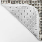 Silver Metallic Glitter sequins Bath Mat Gallery Image 2