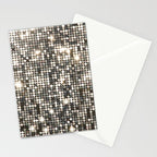 Silver Metallic Glitter sequins Stationery Card Gallery Image 2