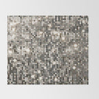Silver Metallic Glitter sequins Throw Blanket Gallery Image 2