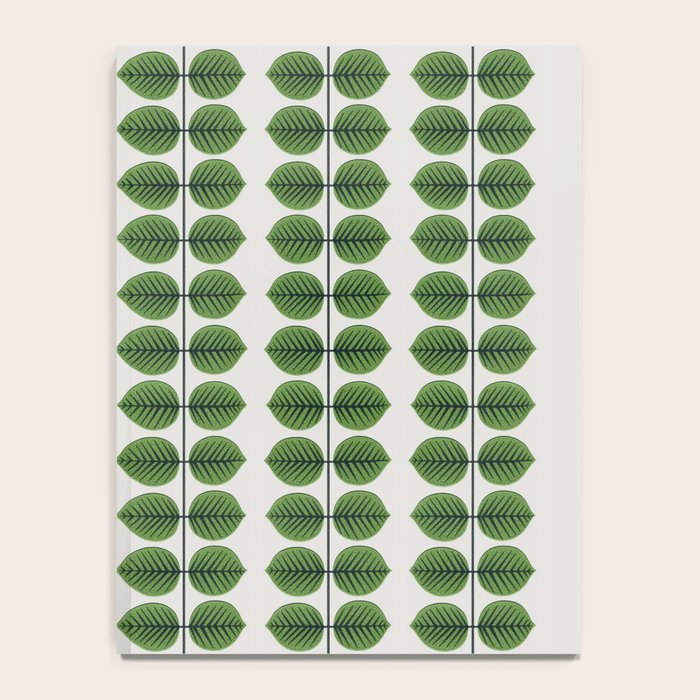 Green Leaves - Vintage Midcentury Modern Botanical Pattern Notebook Gallery Image 4