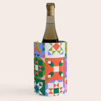 Bright Geometric Quilt Mosaic Pattern Wine Chiller Gallery Image 2
