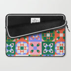 Bright Geometric Quilt Mosaic Pattern Laptop Sleeve Gallery Image 2