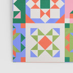 Bright Geometric Quilt Mosaic Pattern Poster Gallery Image 3