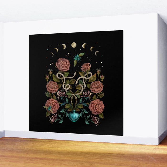 Rose and Honeysuckle Wall Mural Gallery Image 2