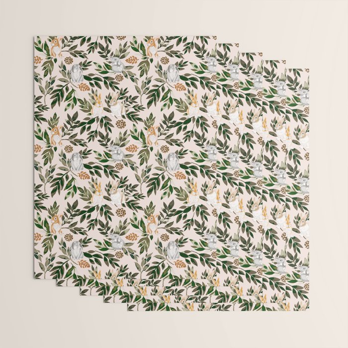 Rabbits in the green forest Wrapping Paper Gallery Image 3