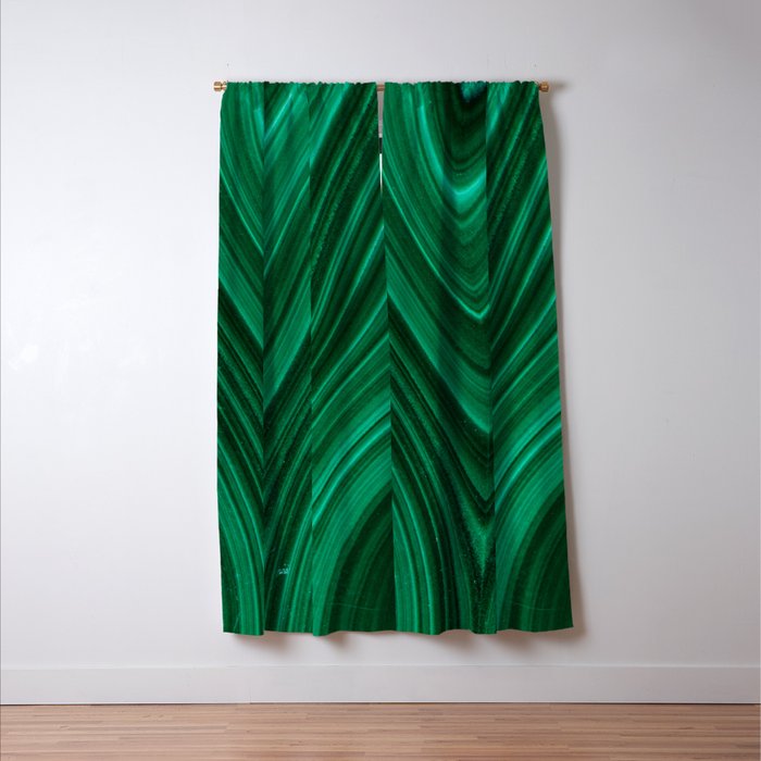 Malachite Green Marble Texture Window Curtain Gallery Image 3