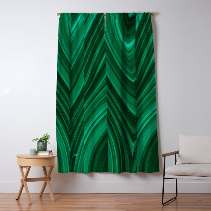 Malachite Green Marble Texture Window Curtain Gallery Image 1
