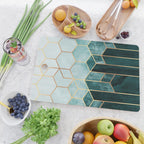 Teal Hexagons Cutting Board Gallery Image 2