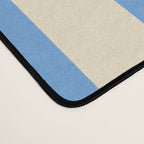 Retro Coastal Blue and White Stripes Desk Mat Gallery Image 4