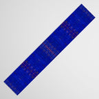 -A5- Royal Calm Blue Bohemian Moroccan Artwork. Table Runner Gallery Image 3
