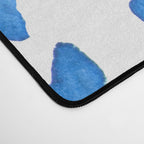 Brush stroke hearts - blue Desk Mat Gallery Image 4