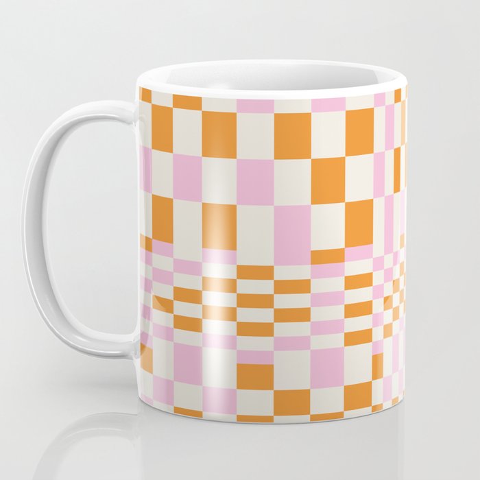 Happy Colorful Checkered Pattern  Coffee Mug Gallery Image 3