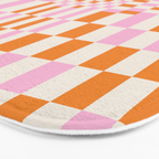 Happy Colorful Checkered Pattern  Bath Mat Gallery Image 3