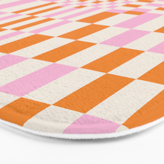Happy Colorful Checkered Pattern  Bath Mat Gallery Image 3