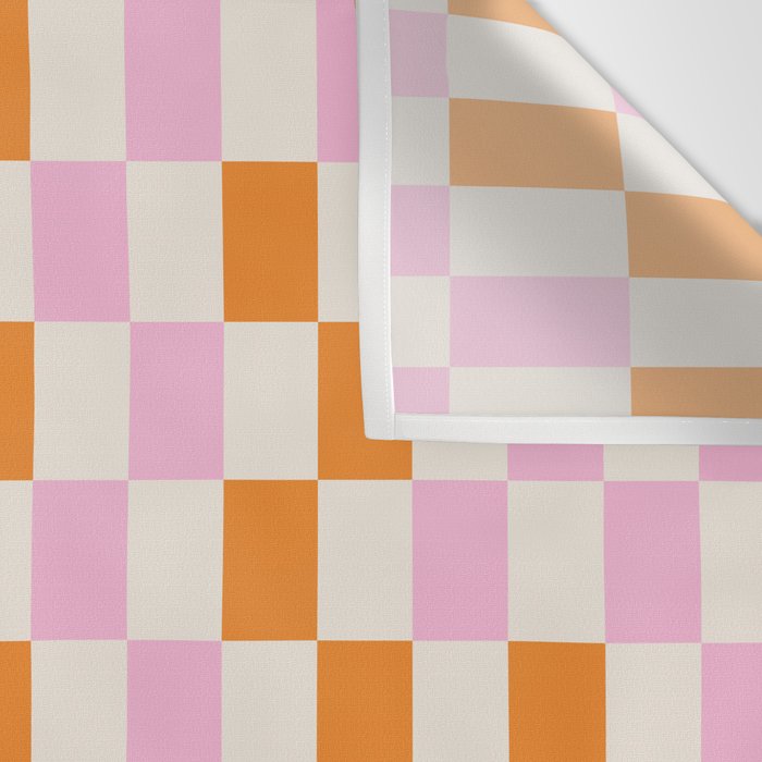 Happy Colorful Checkered Pattern  Wall Tapestry Gallery Image 3