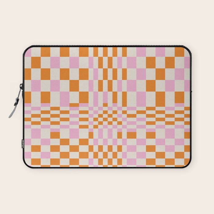 Happy Colorful Checkered Pattern  Laptop Sleeve Gallery Image 1