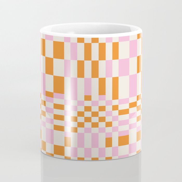 Happy Colorful Checkered Pattern  Coffee Mug Gallery Image 4