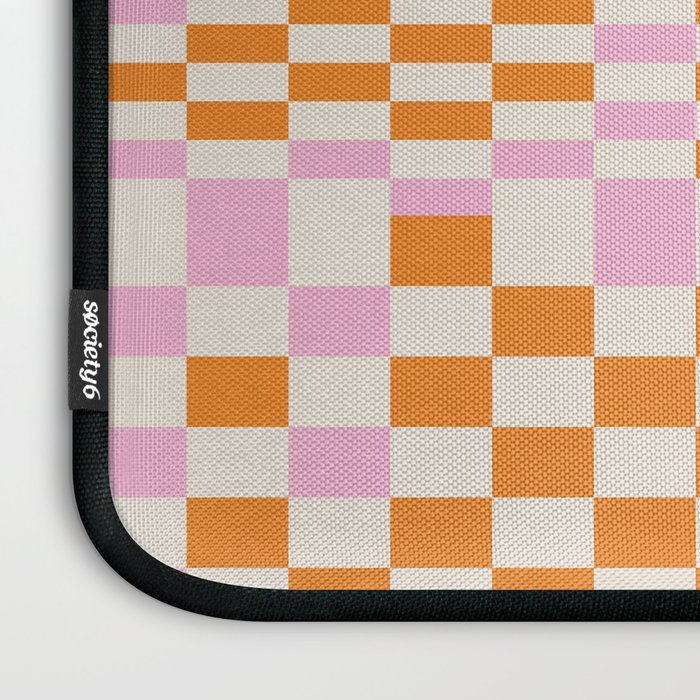 Happy Colorful Checkered Pattern  Laptop Sleeve Gallery Image 3