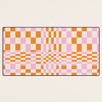 Happy Colorful Checkered Pattern  Desk Mat Gallery Image 3
