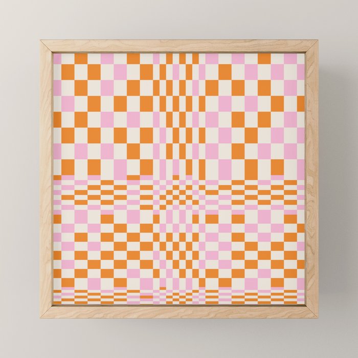 Happy Colorful Checkered Pattern  Mini Art Print Gallery Image 1