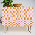 Happy Colorful Checkered Pattern  Credenza Gallery Image 1
