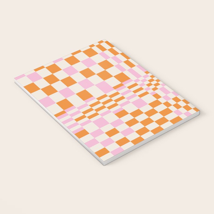 Happy Colorful Checkered Pattern  Notebook Gallery Image 3